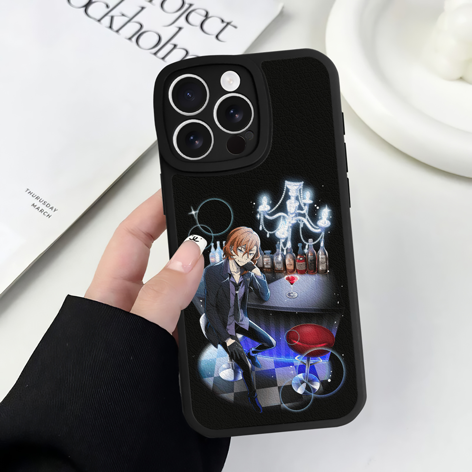 （画像用） 文豪ストレイドッグス Bungo Stray Dogs 【iPhone 16シリーズ対応】シリコンスマホケース（レザー調） 材質：シリコン